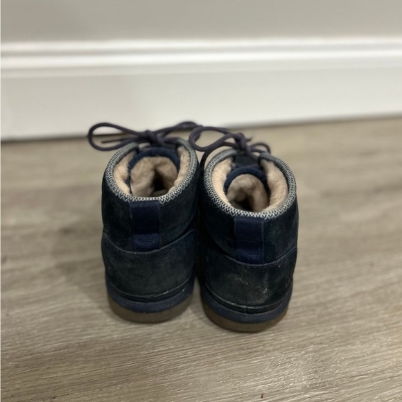 Ugg Neumel Suede Ankle Boots Lace-Up Winter Navy Blue Women’s Size 7 - Picture 4 of 6